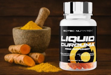 banniere du curcuma liquid 60 capsules scitec pour le bien etre du corps humain